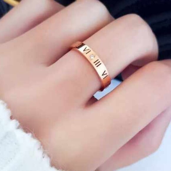 Gold Roman Numeral Ring - Picture 3 of 3